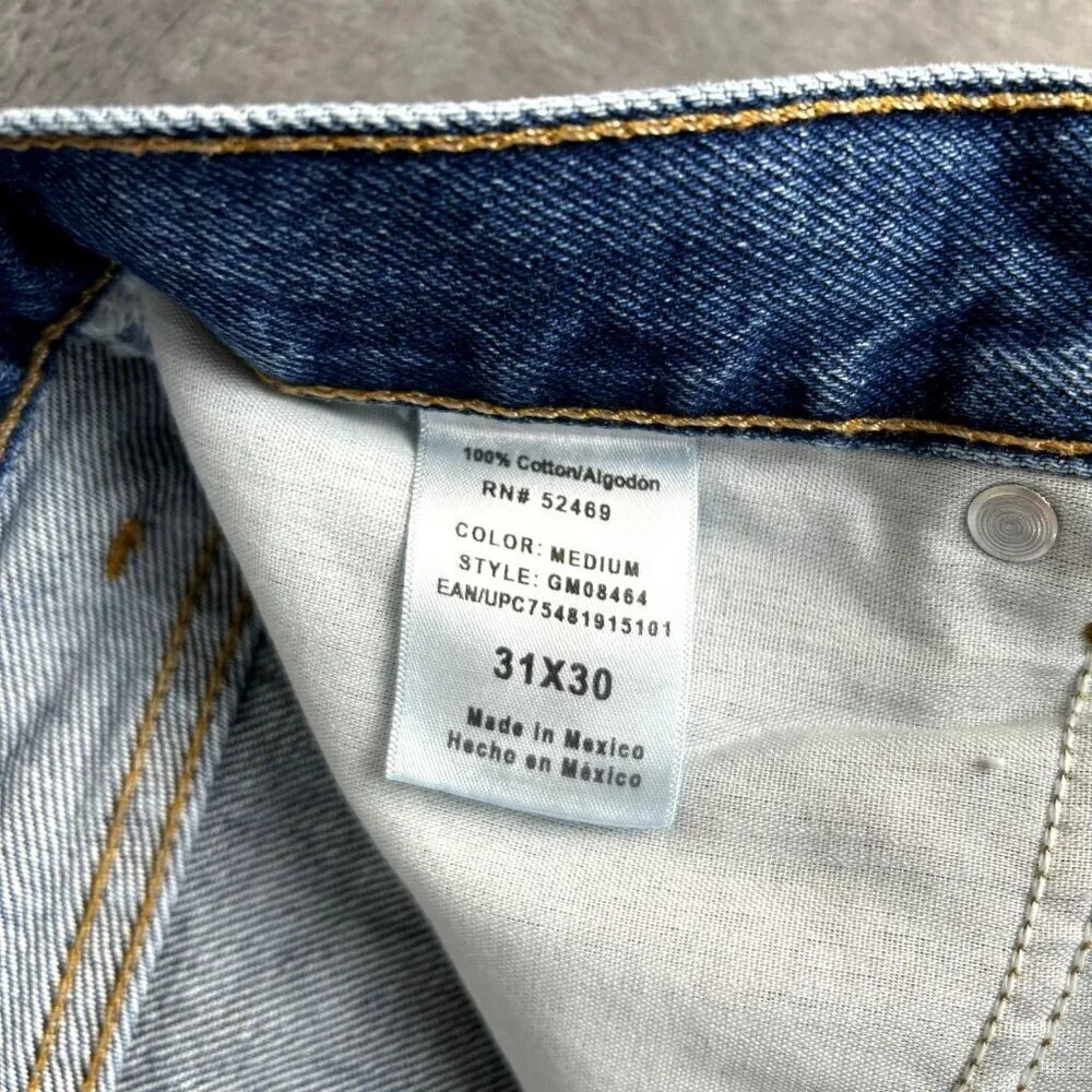NWT George Men’s Regular Fit Straight Jeans Medium Wash Size 31x30